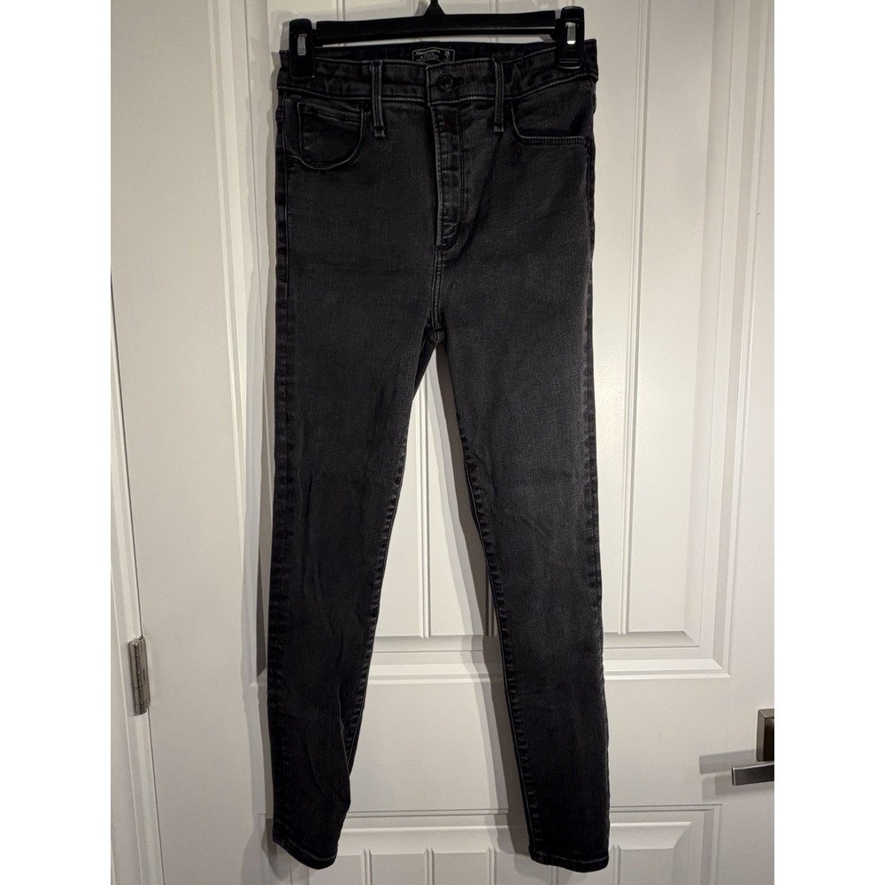 Abercrombie‎ & Fitch Simone High Rise Super Skinny Jeans Womens 6s (26) Black